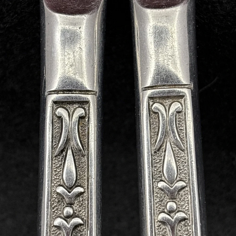 2  Siboney Grand Prix Stainless Modern Hollow Dinner Knives‎ Textured Japan